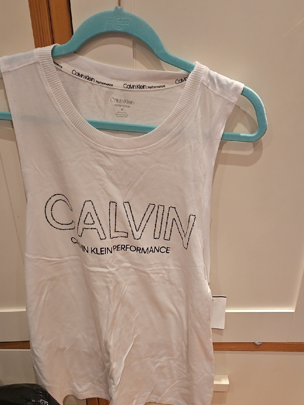 Calvin Klein White Logo Tank Top - Performance Edition